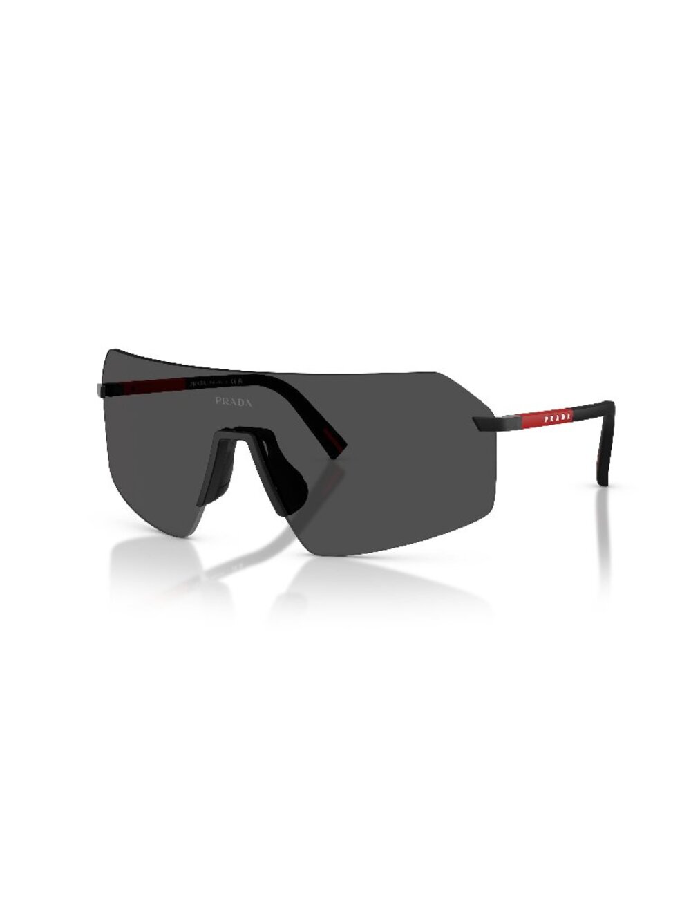 New Prada Linea Rossa Men's Sunglasses Black Grey Lens Metal Frame PS B50S 0
